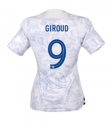 Frankrig Olivier Giroud #9 Replika Udebanetrøje Dame VM 2022 Kortærmet
